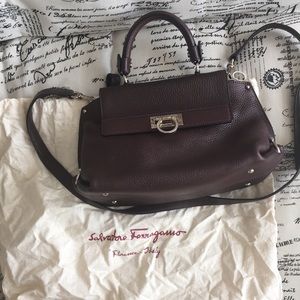 Authentic Salvatore Ferragamo Brown Leather bag